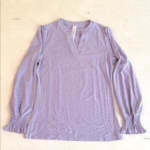 Lilac Eyelet Blouse NWT sz S